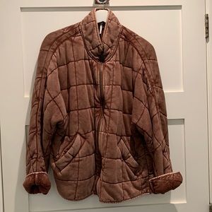 Free People Dolman Quilted Knit Jacket
